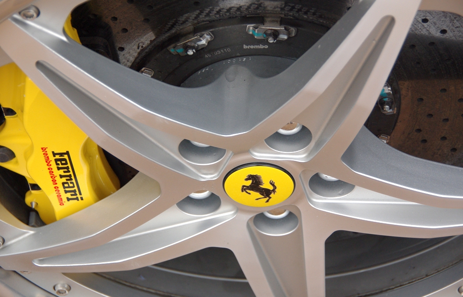 Ferrari wheel cleaned